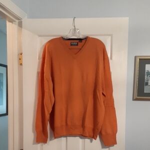 G-Mac Men's V-Neck Sweater in Orange